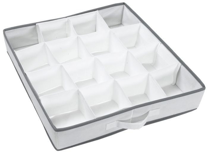 Organisateur de tiroir 16 compartiments souple blanc "World of storage" 1 Compactor