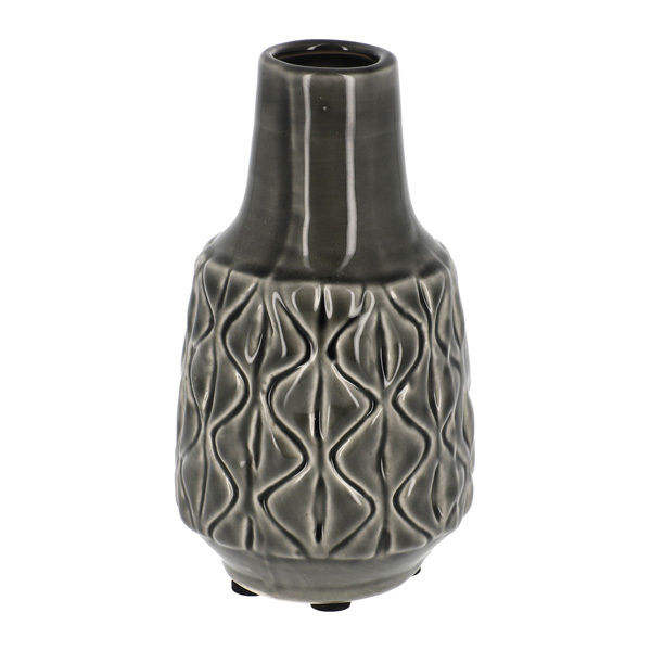 Vase en céramique grise