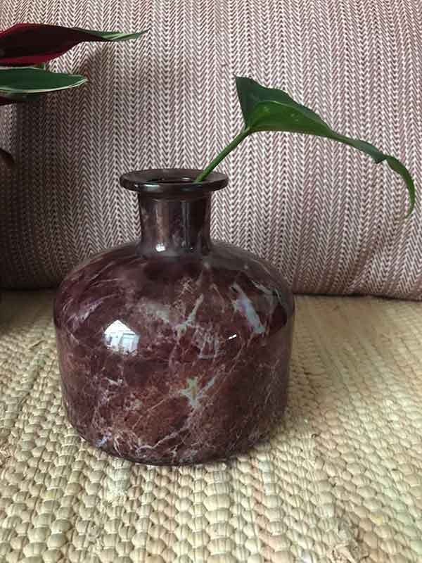 Vase marbré couleur terracotta