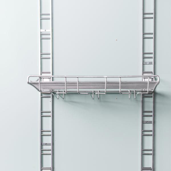 Étagère de rangement mural pour verres argent "Walltech" 4 Compactor