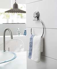 Anneau porte-serviettes à ventouse argent "Bestlock"