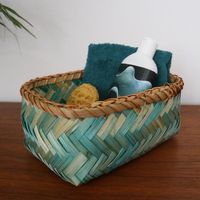 Panier de rangement bleu "Nouméa" S