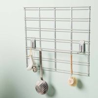 Barre de rangement mural pour crochets argent "Walltech"