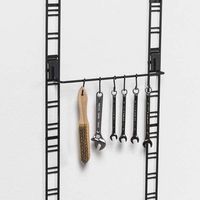Barre de rangement mural pour crochets noire "Walltech"