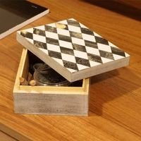 Boite rectangulaire en bois gris Jaipur