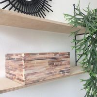 Boîte rectangulaire nacrée "Haïphong" rose