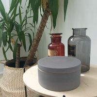 Boîte ronde "Julie" grise