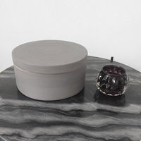 Boîte ronde "Julie" grise