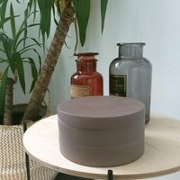 Boîte ronde "Julie" taupe