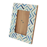 Cadre photo à chevrons bleus