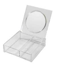 Boite de rangement maquillage avec miroir transparent