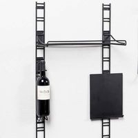 Crémaillère murale noire Walltech grand modèle