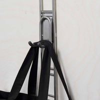 Crochet de rangement mural double chromé "Walltech" petit modèle