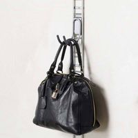 Crochet de rangement mural double incurvé chromé "Walltech"