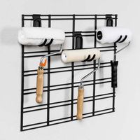 Crochet de rangement mural double incurvé noir "Walltech"