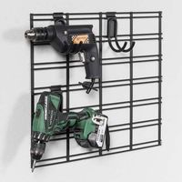 Crochet de rangement mural double incurvé noir "Walltech"