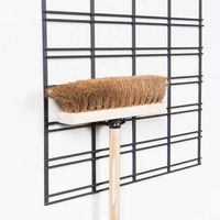 Crochet de rangement mural double noir "Walltech" petit modèle