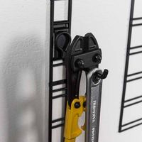 Crochet de rangement mural noir "Walltech" grand modèle