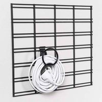 Crochet de rangement mural pour câble et tuyau noir "Walltech"