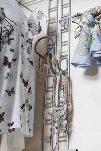 Crochet de rangement mural pour sac à main chromé "Walltech"