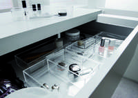 Lot de 3 boites de rangement maquillage empilables transparentes "Klar"