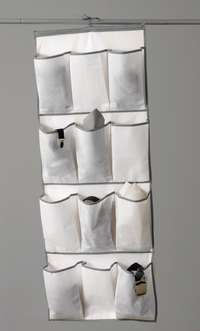 Armoire penderie gris anthracite avec rangement multipoches