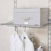 Étagère de rangement mural chromée "Walltech" grand modèle