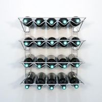 Étagère murale pour bouteilles argent "Walltech"