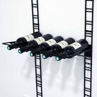 Étagère murale pour bouteilles noire "Walltech"