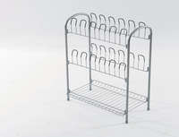 Etagère range-chaussures multi-supports en métal "Shoes"