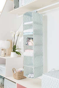 Étagère souple à suspendre 6 niveaux verte "Daman"