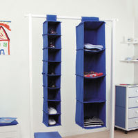 Étagère souple à suspendre 8 niveaux bleue "Baptiste"