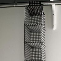 Étagère souple à suspendre 9 niveaux noire "Vichy"