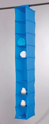 Étagère souple à suspendre 9 niveaux bleue