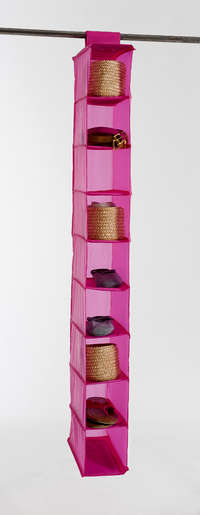 Étagère souple à suspendre 9 niveaux rose