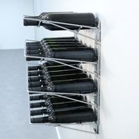 Étagères murales pour bouteilles argent 4 niveaux "Walltech"