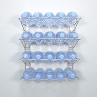 Étagères murales pour bouteilles argent 4 niveaux "Walltech"