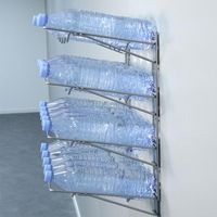 Étagères murales pour bouteilles argent 4 niveaux "Walltech"