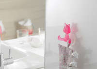 Crochet à ventouse rose "Chat"