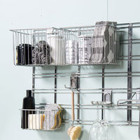 Grille de support pour rangement mural argent "Walltech" M