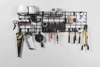 Grille de support pour rangement mural noire "Walltech" M