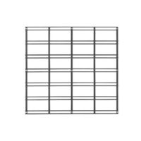 Grille de support pour rangement mural noire "Walltech" M