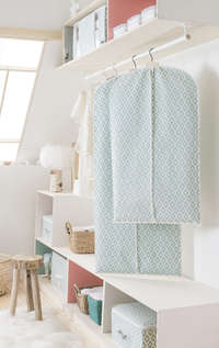 Housse courte pour vêtements verte "Daman"