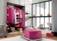 Housse longue pour vêtements rose