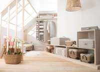 Housse de rangement pour couette taupe "Madison"