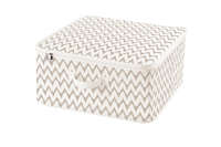 Housse de rangement zippée beige "Ikat"
