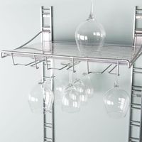 Kit de rangement mural pour verres argent "Walltech"