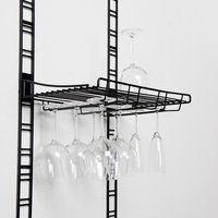 Kit de rangement mural pour verres noire "Walltech"