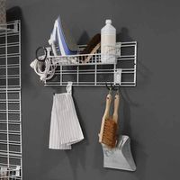 Kit de rangements muraux buanderie blancs petit modèle "Walltech"