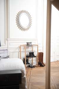 Étagère range-chaussures 4 niveaux en bois "Preppy"